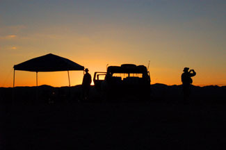 sunset, half mexico, half US